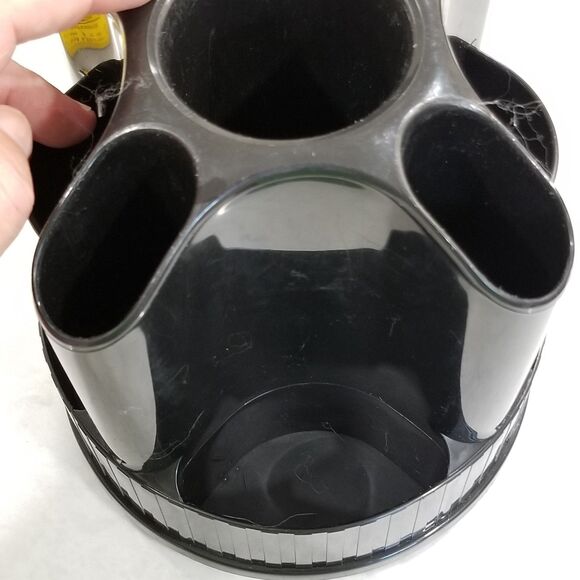 Rotating organizer for desktop supplies or art supplies mfg by SDI vintage black - Picture 8 of 9